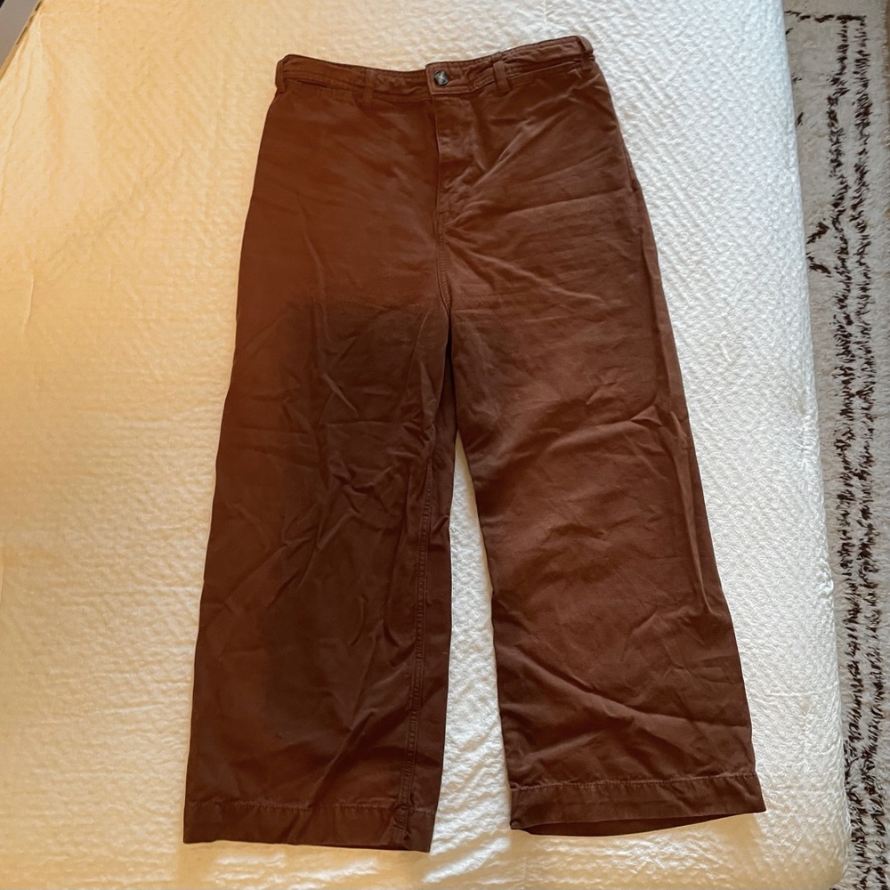 We The Free Free People Patti Cropped Pants Cocoa Brown